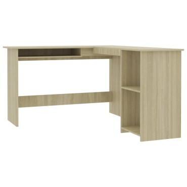 vidaXL Γραφείο Γωνιακό Sonoma Δρυς 120x140x75cm από Επεξ. Ξύλο 1 τεμ.