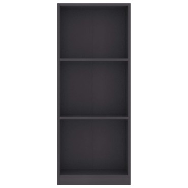 vidaXL Βιβλιοθήκη με 3 Ράφια Λευκή 40x24x109cm Επεξεργασμένο Ξύλο 1 τεμ.