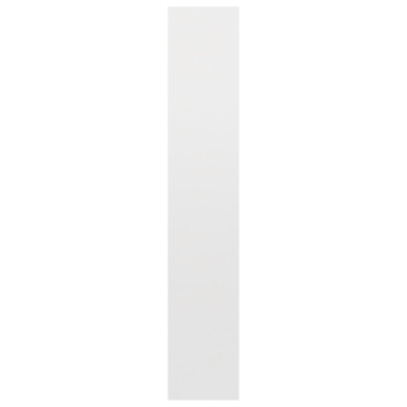 vidaXL Βιβλιοθήκη με 3 Ράφια Γυαλ. Λευκό 40x24x109cm Επεξεργ. Ξύλο 1 τεμ.