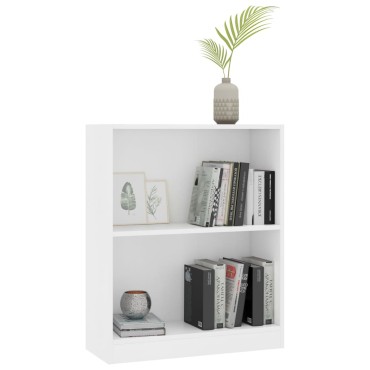vidaXL Βιβλιοθήκη Λευκή 60x24x76cm από Επεξεργασμένο Ξύλο 1 τεμ.