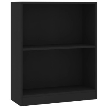 vidaXL Βιβλιοθήκη Μαύρη 60x24x76cm από Επεξεργασμένο Ξύλο 1 τεμ.