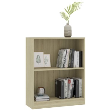 vidaXL Βιβλιοθήκη Sonoma Δρυς 60x24x76cm Επεξεργασμένο Ξύλο 1 τεμ.