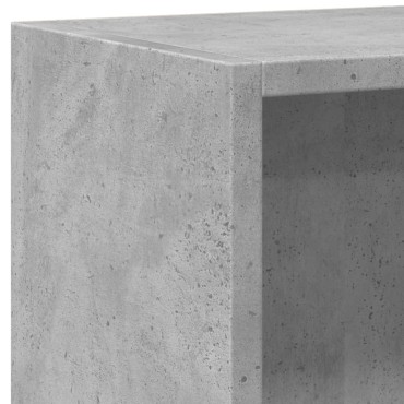 vidaXL Βιβλιοθήκη Γκρι Σκυροδέματος 60x24x76cm Επεξεργασμένο Ξύλο 1 τεμ.