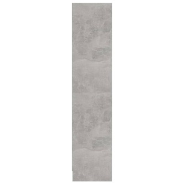 vidaXL Βιβλιοθήκη με 3 Ράφια Γκρι Σκυροδ. 60x24x109cm Επεξεργ. Ξύλο 1 τεμ.