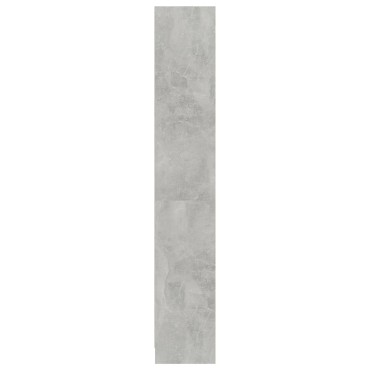 vidaXL Βιβλιοθήκη με 4 Ράφια Γκρι Σκυροδέμ. 80x24x142cm Επεξ. Ξύλο 1 τεμ.