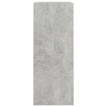 vidaXL Βιβλιοθήκη με 2 Ράφια Γκρι Σκυροδεμ. 80x30x76,5cm Μοριοσανίδα 1 τεμ.