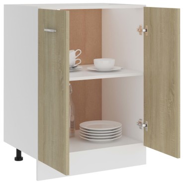 vidaXL Ντουλάπι "Lyon" Sonoma Δρυς 60x46x81,5cm από Τεχνητό Ξύλο 1 τεμ.