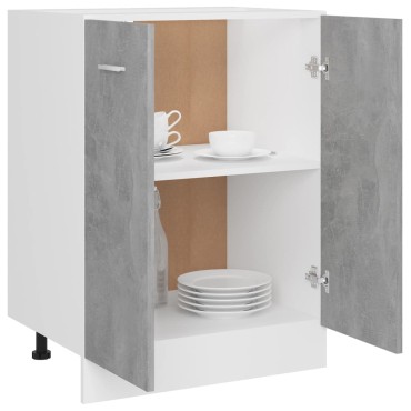 vidaXL Ντουλάπι Δαπέδου Lyon Γκρι Σκυροδέματος 60x46x81,5cm 1 τεμ.