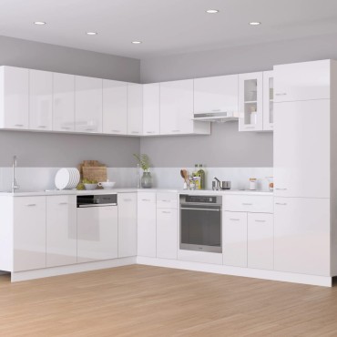 vidaXL Ντουλάπι Νεροχύτη Lyon Γυαλιστερό Λευκό 80x46x81,5cm 1 τεμ.