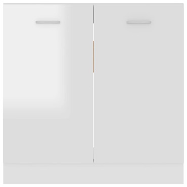 vidaXL Ντουλάπι Νεροχύτη Lyon Γυαλιστερό Λευκό 80x46x81,5cm 1 τεμ.