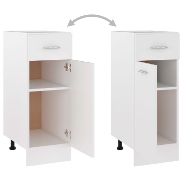 vidaXL Ντουλάπι με Συρτάρι Lyon Λευκό 30x46x81,5cm Επεξ. Ξύλο 1 τεμ.