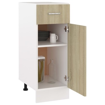 vidaXL Ντουλάπι με Συρτάρι Lyon Sonoma Δρυς 30x46x81,5cm Επεξ. Ξύλο 1 τεμ.