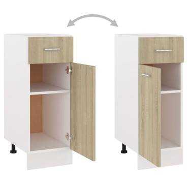 vidaXL Ντουλάπι με Συρτάρι Lyon Sonoma Δρυς 30x46x81,5cm Επεξ. Ξύλο 1 τεμ.
