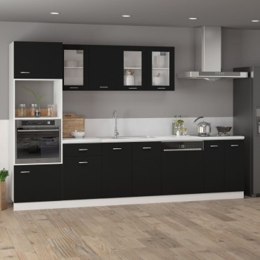vidaXL Ντουλάπι με Συρτάρι Lyon Μαύρο 40x46x81,5cm Επεξ. Ξύλο 1 τεμ.