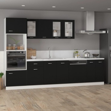 vidaXL Ντουλάπι με Συρτάρι Lyon Μαύρο 50x46x81,5cm Επεξ. Ξύλο 1 τεμ.