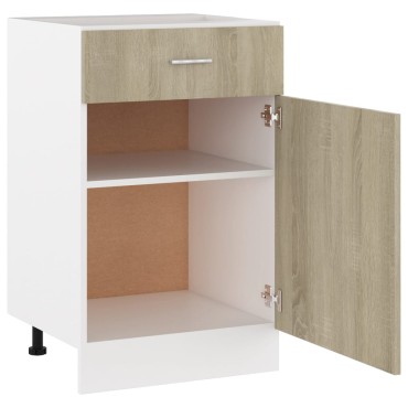 vidaXL Ντουλάπι με Συρτάρι Lyon Sonoma Δρυς 50x46x81,5cm Επεξ. Ξύλο 1 τεμ.