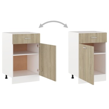vidaXL Ντουλάπι με Συρτάρι Lyon Sonoma Δρυς 50x46x81,5cm Επεξ. Ξύλο 1 τεμ.