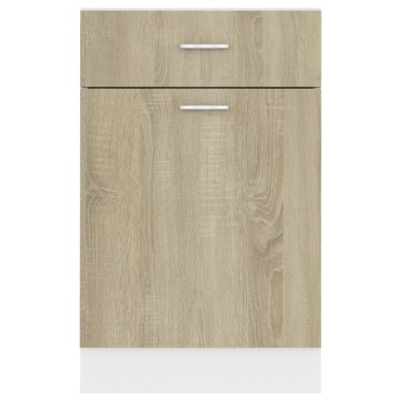 vidaXL Ντουλάπι με Συρτάρι Lyon Sonoma Δρυς 50x46x81,5cm Επεξ. Ξύλο 1 τεμ.
