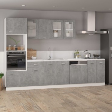 vidaXL Ντουλάπι με Συρτάρι Lyon Γκρι Σκυροδέματος 50x46x81,5 εκ 1 τεμ.