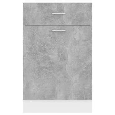 vidaXL Ντουλάπι με Συρτάρι Lyon Γκρι Σκυροδέματος 50x46x81,5 εκ 1 τεμ.