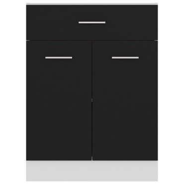 vidaXL Ντουλάπι με Συρτάρι Lyon Μαύρο 60x46x81,5cm Επεξ. Ξύλο 1 τεμ.