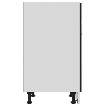 vidaXL Ντουλάπι με Συρτάρι Lyon Μαύρο 60x46x81,5cm Επεξ. Ξύλο 1 τεμ.