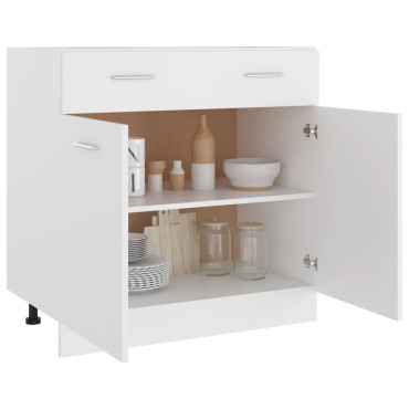 vidaXL Ντουλάπι με Συρτάρι Lyon Λευκό 80x46x81,5cm Επεξ. Ξύλο 1 τεμ.