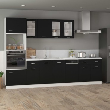 vidaXL Ντουλάπι με Συρτάρι Lyon Μαύρο 80x46x81,5cm Επεξ. Ξύλο 1 τεμ.