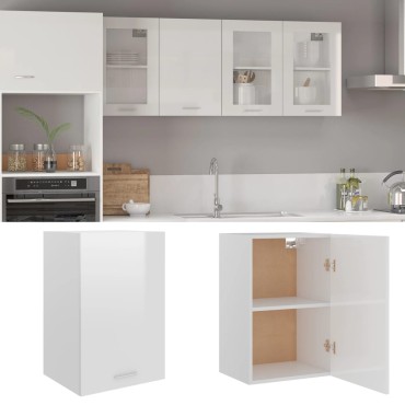 vidaXL Ντουλάπι Κρεμαστό Lyon Γυαλιστερό Λευκό 39,5x31x60cm από 1 τεμ.