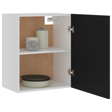 vidaXL Ντουλάπι Κρεμαστό Lyon Μαύρο 50x31x60cm από Επεξ. Ξύλο 1 τεμ.