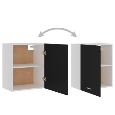 vidaXL Ντουλάπι Κρεμαστό Lyon Μαύρο 50x31x60cm από Επεξ. Ξύλο 1 τεμ.