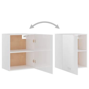 vidaXL Ντουλάπι Κρεμαστό Lyon Γυαλιστερό Λευκό 50x31x60cm από 1 τεμ.