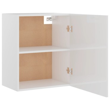 vidaXL Ντουλάπι Κρεμαστό Lyon Γυαλιστερό Λευκό 50x31x60cm από 1 τεμ.