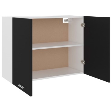 vidaXL Ντουλάπι Κρεμαστό Lyon Μαύρο 80x31x60cm από Επεξ. Ξύλο 1 τεμ.