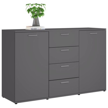 vidaXL Μπουφές Γκρι 120x35,5x75cm από Επεξ. Ξύλο 1 τεμ.