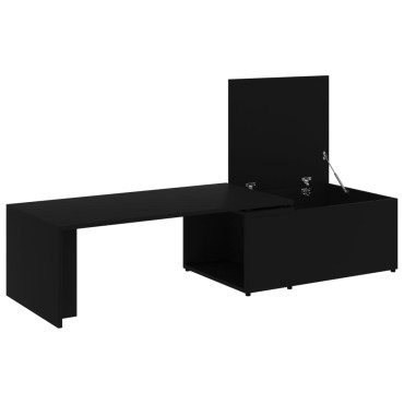 vidaXL Τραπεζάκι Σαλονιού Μαύρο 150x50x35cm από Επεξ. Ξύλο 1 τεμ.