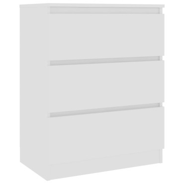 vidaXL Συρταριέρα Λευκή 60x35x76cm από Επεξεργασμένο Ξύλο 1 τεμ.