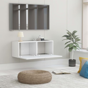 vidaXL Έπιπλο Τηλεόρασης Λευκό 80x30x30cm από Επεξ. Ξύλο