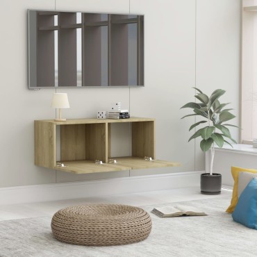 vidaXL Έπιπλο Τηλεόρασης Sonoma Δρυς 80x30x30cm από Επεξ. Ξύλο