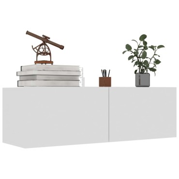 vidaXL Έπιπλο Τηλεόρασης Λευκό 100x30x30cm από Επεξ. Ξύλο