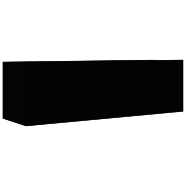 vidaXL Έπιπλο Τηλεόρασης Μαύρο 100x30x30cm από Επεξ. Ξύλο