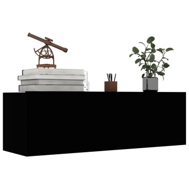 vidaXL Έπιπλο Τηλεόρασης Μαύρο 100x30x30cm από Επεξ. Ξύλο