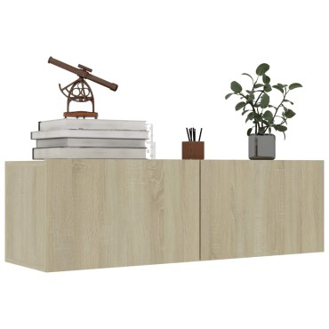 vidaXL Έπιπλο Τηλεόρασης Sonoma Δρυς 100x30x30cm από Επεξ. Ξύλο