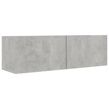 vidaXL Έπιπλο Τηλεόρασης Γκρι Σκυροδέματος 100x30x30cm από Επεξ. Ξύλο