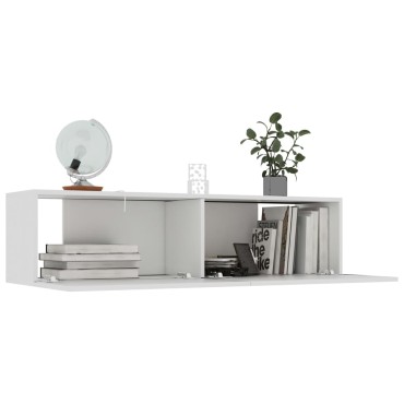 vidaXL Έπιπλο Τηλεόρασης Λευκό 120x30x30cm από από Επεξ. Ξύλο