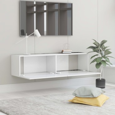 vidaXL Έπιπλο Τηλεόρασης Λευκό 120x30x30cm από από Επεξ. Ξύλο