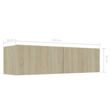vidaXL Έπιπλο Τηλεόρασης Sonoma Δρυς 120x30x30cm από Επεξ. Ξύλο