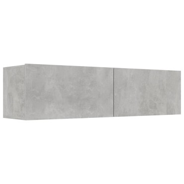 vidaXL Έπιπλο Τηλεόρασης Γκρι Σκυροδέματος 120x30x30cm από Επεξ. Ξύλο