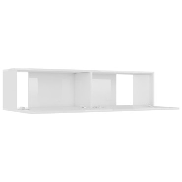 vidaXL Έπιπλο Τηλεόρασης Γυαλιστερό Λευκό 120x30x30cm από Επεξ. Ξύλο