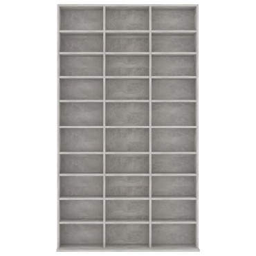 vidaXL Έπιπλο για CD Γκρι Σκυρ. 102x16x177,5cm από Επεξεργασμένο Ξύλο 1 τεμ.